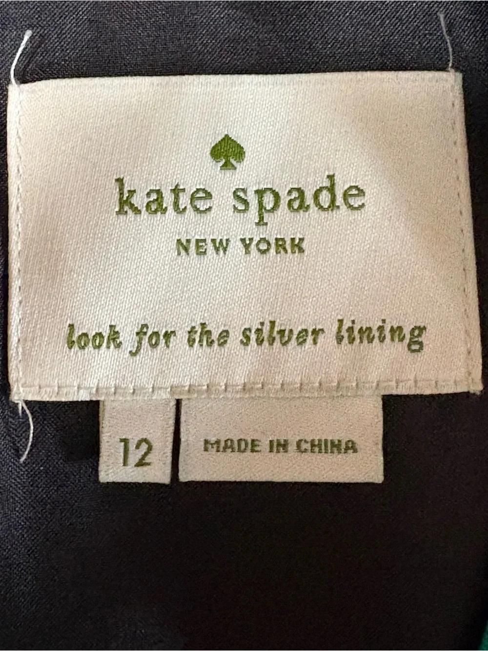 Kate Spade New York Simply Cinema Rosita Dress - Sz 12 Green Black